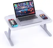 Foldable Desk,Adjustable Laptop Stand,Portable Laptop Desk,Folding Breakfast Table for Breakfast in Bed/Couch