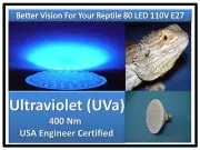 DocBrown Lizard Dragon Snake Reptile 80LED UV UVa Light Bulb 110V E27 USA Cert