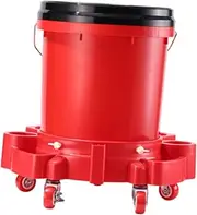 LeeQinersw Portable Car Cleaning Bucket with Detachable Seat and Wheels, Style B