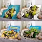 Monster Flannel Blanket Soft Sofa Rug Bedspread Nap Lightweight Blanket