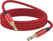 MOSWAG 3.28FT/1Meter 3.5mm Audio Aux Jack Cable to 3.5mm Aux Cable Male to Male Aux Cord Nylon Braided Stereo Jack Cord for Phones,Headphones,Speakers,Tablets,PCs,Music Players and More