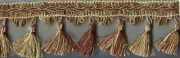 3&1/2" Gold Rust Tassel Fringe Fabric Trim 9 Yards