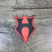 Ballistic Advantage BA Hanson Red Black PVC Morale Patch Hook & Looped H Logo