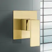 ACA Square Bath Bathtub Shower Mixer Tap Vanity Basin Sink Water Spout Tap Brushed Gold