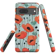 For Google Pixel 7 Tough Protective Cover, Poppy Field