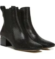 Franco Sarto Wandi Chelsea Boots Embossed Snake Booties Black Size 7.5 NEW
