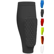 Shin Defender KidsShindefender Compression Sleeve with Honeycomb Pads black L