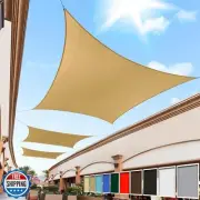 Royal Shade 10' x 16' Sand Beige Rectangle Sun Shade Sail RS-SLR, UPF50+ 95%