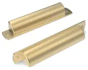 10 Brushed Brass Cabinet Handles 5 inch hole centers Pulls Kitchen Gold