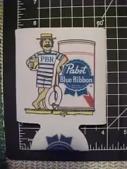 NEW UNUSED PABST BLUE RIBBON PBR SWIMMER 12oz CAN KOOZIE! COOL BLUE COOZIE