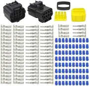 WMYCONGCONG 3 Kits 8 Pin Way Waterproof Electrical Connector Plug for Car Automotive (8 Pin)