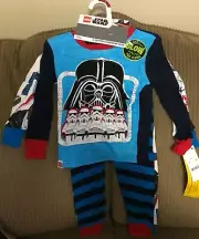 Lego Star Wars Boy's Darth Vader Glow-in-the-Dark 4-Piece Pajama Set, Size 4