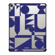 iPad Air 13-inch (M2/M3) iPad Impact Case Blue Shapes by Poketo