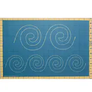 Quilting Full Line Stencil Spiral Border A3 Reusable for Quilts use Pounce New