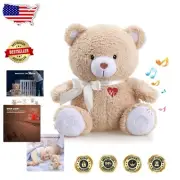 Soft Plush Bear Soother with White Noise: Portable Baby Sleep Aid & Gift