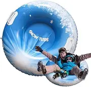 Winter Snow Tube - Kids Sledge Tube with 2 Sturdy Handles | Foldable Snow Sled for Skiing, Skating and Outdoor Winter Play, Durable Toy for Whole Family