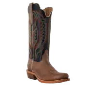 R.Watson Men's Black Coffee & Sand Dune Cowhide Leather Boots WR0005-1