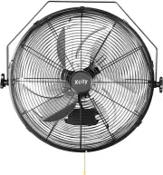 20 Inch Garage Wall Mount Fan, 3-Speed High Velocity Metal Industrial Fan, Adjus