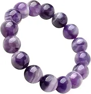 [Generic] Amethyst Crystal Bracelet, 8mm Beaded Crystal Natural Crystal Amethyst Bracelet, Genuine Healing Stone Bracelet Handmade Stretch Bracelet for Men, Refer to description, Crystal, Unisex