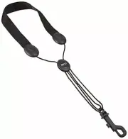 Rico Saxophone Strap, Tenor/Baritone, Black Nylon, Snap Hook