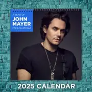 John Mayer 2025 Music Stars Calendar, 12-Month Singer Wall Calendar