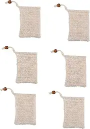 HAPINARY 6 Pack Slip Bath Soap Bag Bubbling Foaming Saver Easy to Hang Dry Material