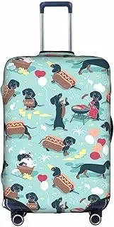 [FSCEV] Hot Dogs and Lemonade Trolley Suitcase Protective Cover Business Travel Luggage Protector Fashion 18-32 Inches, White, XL