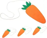 UPKOCH 4pcs Easter Carrot Bags for Girls Mini Purse Set Toddler Handbag School Bags Fashion Shoulder Unique Present for Little Girls