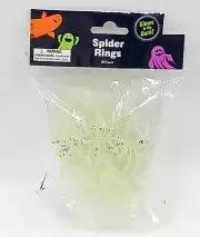 Halloween Spider Rings Glow In The Dark 36 Count Creepy Party Favor Plastic New
