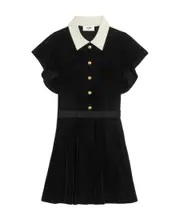 mini dress in flowing velvet FR34 black