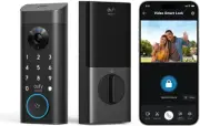eufy Video Smart Lock E330, 3-in-1 Camera+Doorbell+Fingerprint Keyless Silver