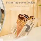 with Lid Cosmetic Brush Storage Box Clear Lipstick Holder Home
