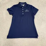 Peter Millar Polo Shirt Womens Small Blue Golf Gulfstream Private Jet NWT