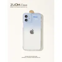 在飛比找ETMall東森購物網優惠-zuom 簡約漸變淺藍15適用ip14蘋果13的手機殼女新款