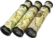 SPADORIVE 3 Pack Magic Kaleidoscope Toy for Kids Adults 3D Mirror Lens Kaleidoscope Party Favors Stretchable Long Classic Kaleidoscope Toy Educational Science Developmental Toy Orange