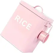 ERINGOGO 1pc Sealing Rice Box Moisture Pet Food Storage Container Durable Rice Bucket for Household Use for Dog and Cat Food Convenient Kitchen Organization Pink