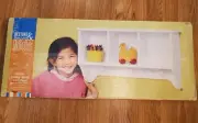 Vtg 2003 Cubby Shelf with pegs. Bedroom, Bath Or Entryway. White. 13"H x 23"W