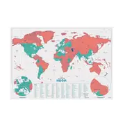 Luckies Scratch Map Neon Coral