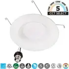Topaz 6" Inch LED Downlight w/ Baffle Trim Dimmable 9W 5 CCT 2700K-5000K [6PK]