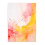 Abstract Yellow Pink Painting Canvas Print