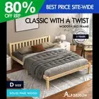 ALFORDSON Bed Frame Wooden Timber Double Size Mattress Base Platform Fenella Oak