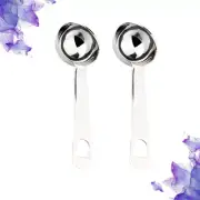 2pc Fruit Scoop Stainless Steel Coffee Scoop Coffee Measuring Spoon Scoop
