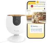 Furbo Mini Pet Camera Nanny w/Smart Alerts: Designed for Dogs or Cats, Home Emergency & Activity Alerts, Colour Night Vision, Auto Tracking, 2-Way Audio (Paid Subscription Required)