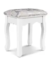 [Artiss] Dressing Stool Bedroom White Make Up Chair Living Room Fabric Furniture