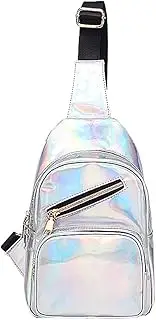 [Felice] Summer Sling Bag Shoulder Chest Fanny Pack Backpacks Crossbody Purse Black Checkered