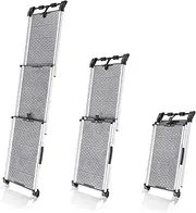 Dog Ramp for Car, SUV - Extendable Telescopic Dog Ramps for Large Dogs - Stable - Anti-Slip - Night Safety Reflective Sides - 198lbs Capacity - Lightweight Dog Stairs - Fixing clip - Gray