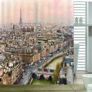Crowded City Buildings 3D Shower Curtain Waterproof Fabric Bathroom Decoration