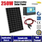 250W 12V MONO SOLAR PANEL KIT 2M CABLE LEAD PLUG TO 30A SOLAR REGULATOR 250WATT
