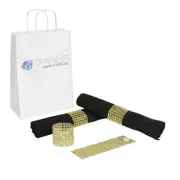 50 Gold Rhinestone Napkin Rings - 8 Row Reusable Fasteners
