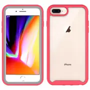 MCC Shockproof Bumper Case iPhone 6 Plus / 6s Plus Clear Back Cover Apple [Magenta]